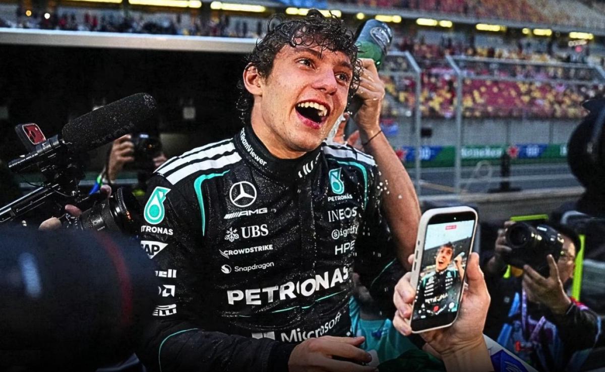 Emocionante victoria, la del joven Antonelli de Mercedes