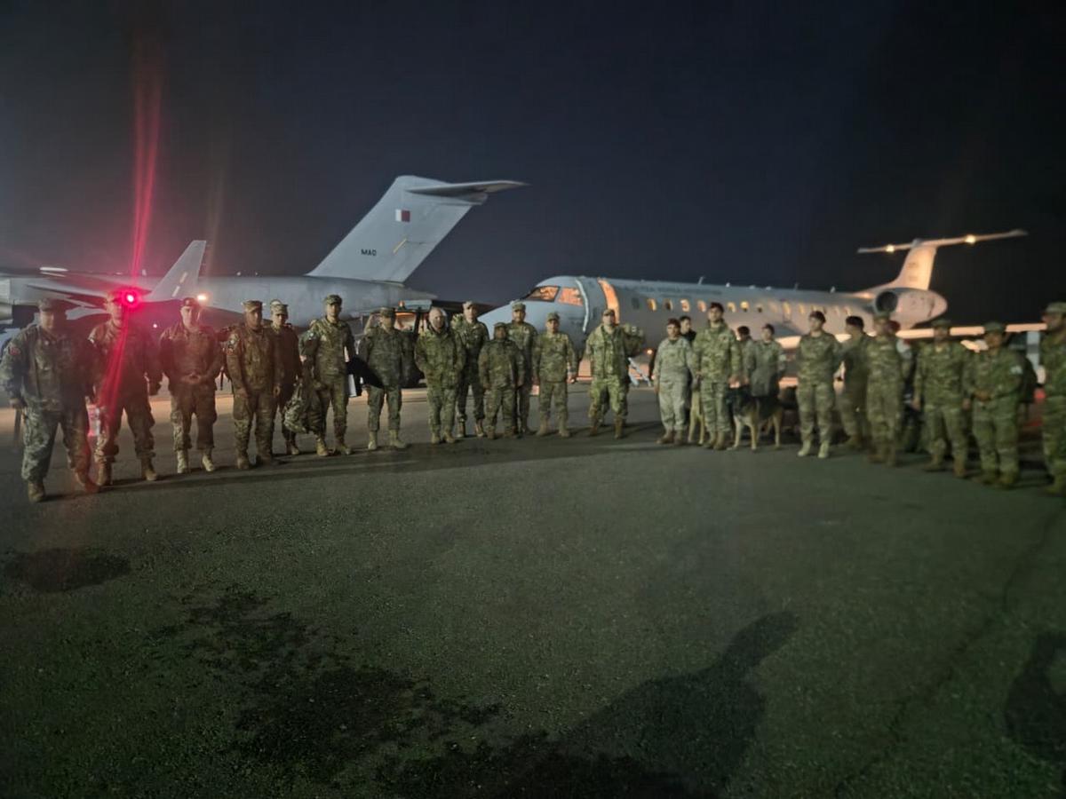 El contingente argentino que brinda ayuda a los afectados por el sismo en Venezuela.