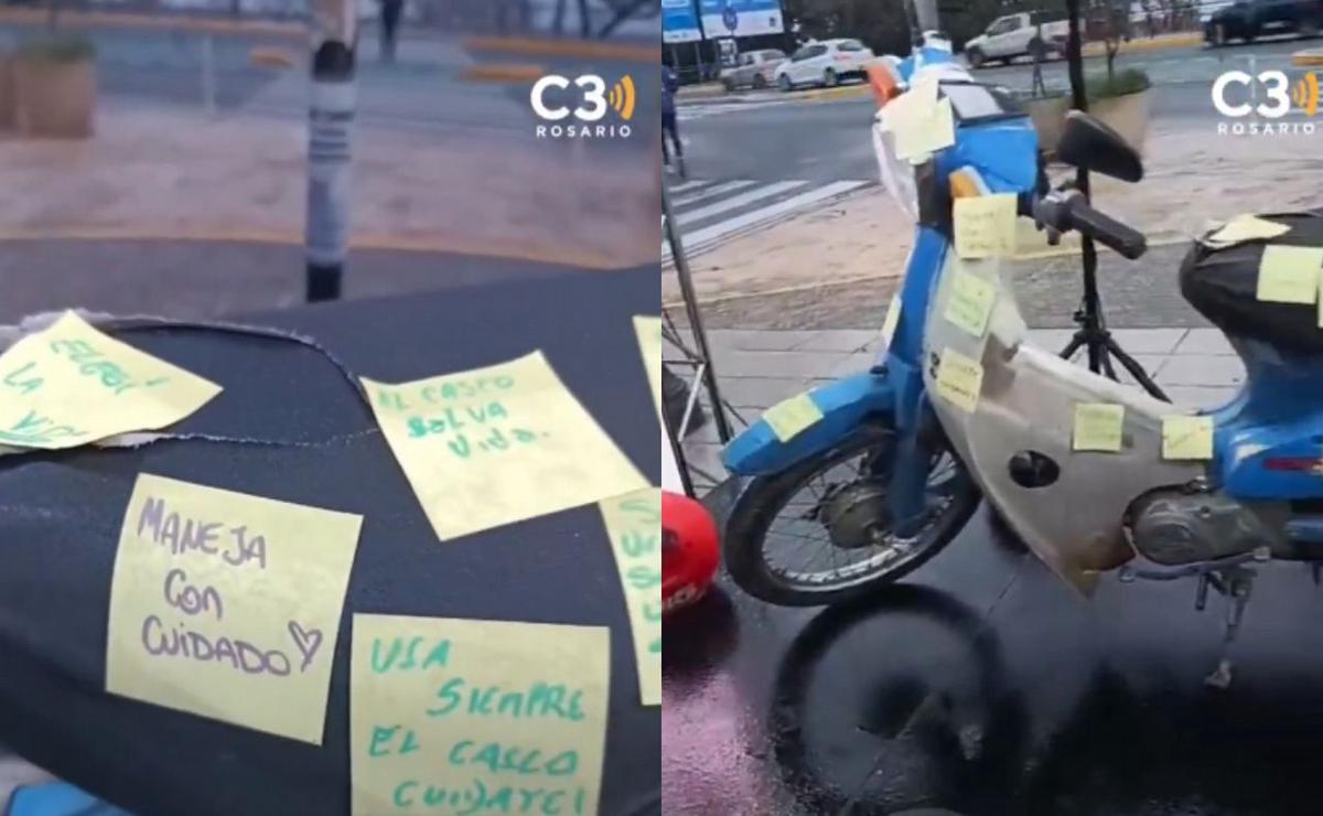 Campaña en Rosario en la Semana de Seguridad Vial.