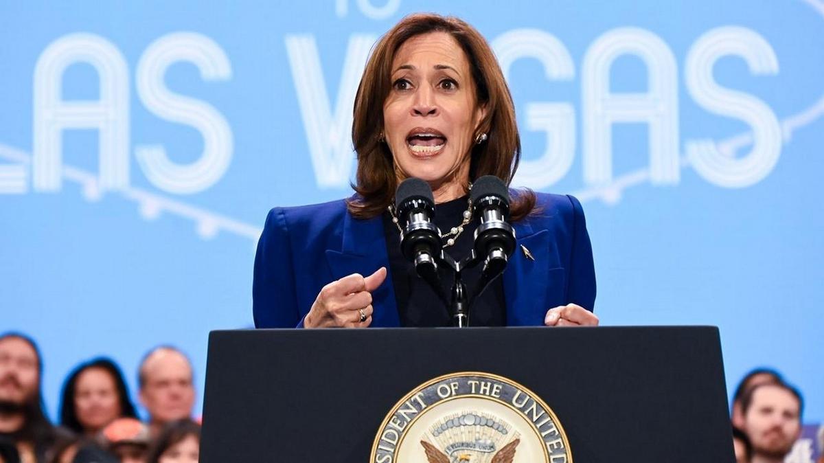 FOTO: Kamala Harris en un acto en Nevada (Foto: CBS)