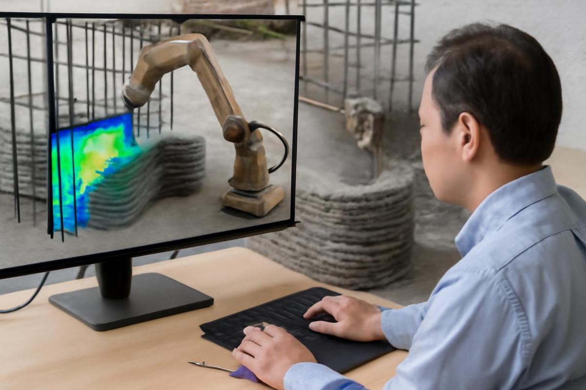 Simulador de impresión 3D en concreto