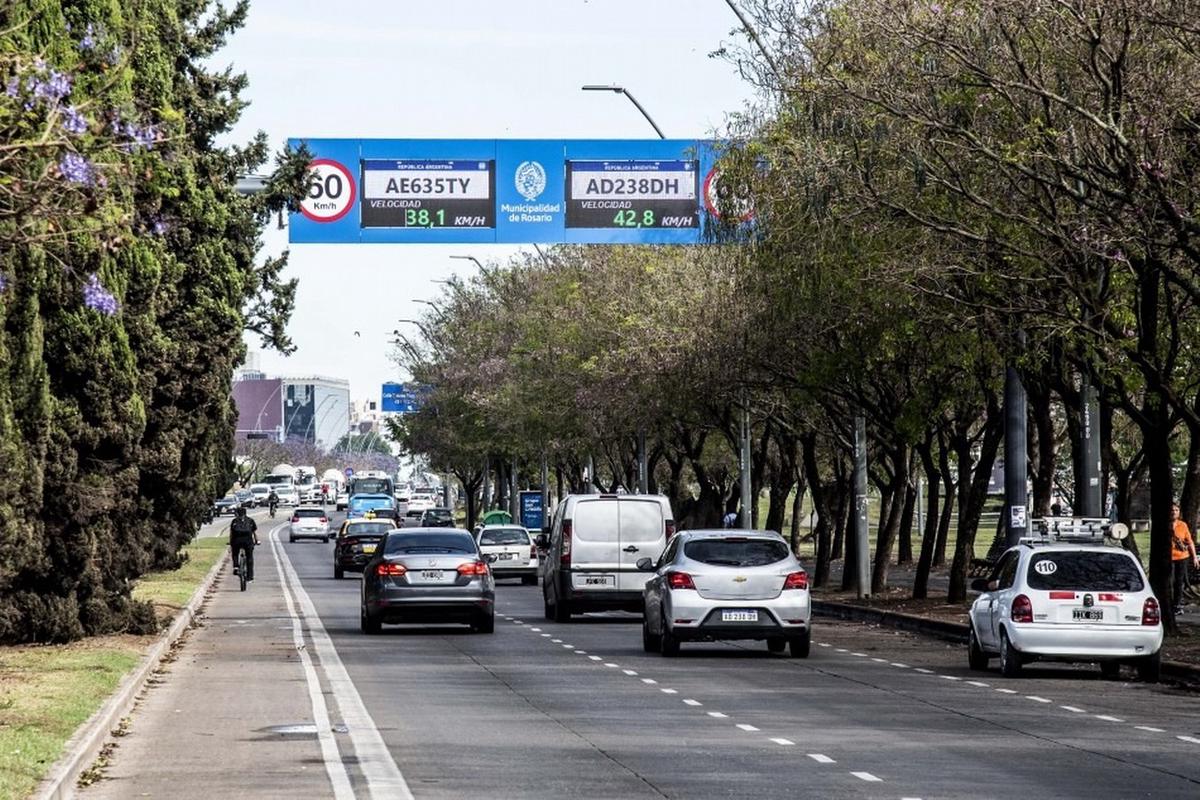 El tránsito en Rosario.