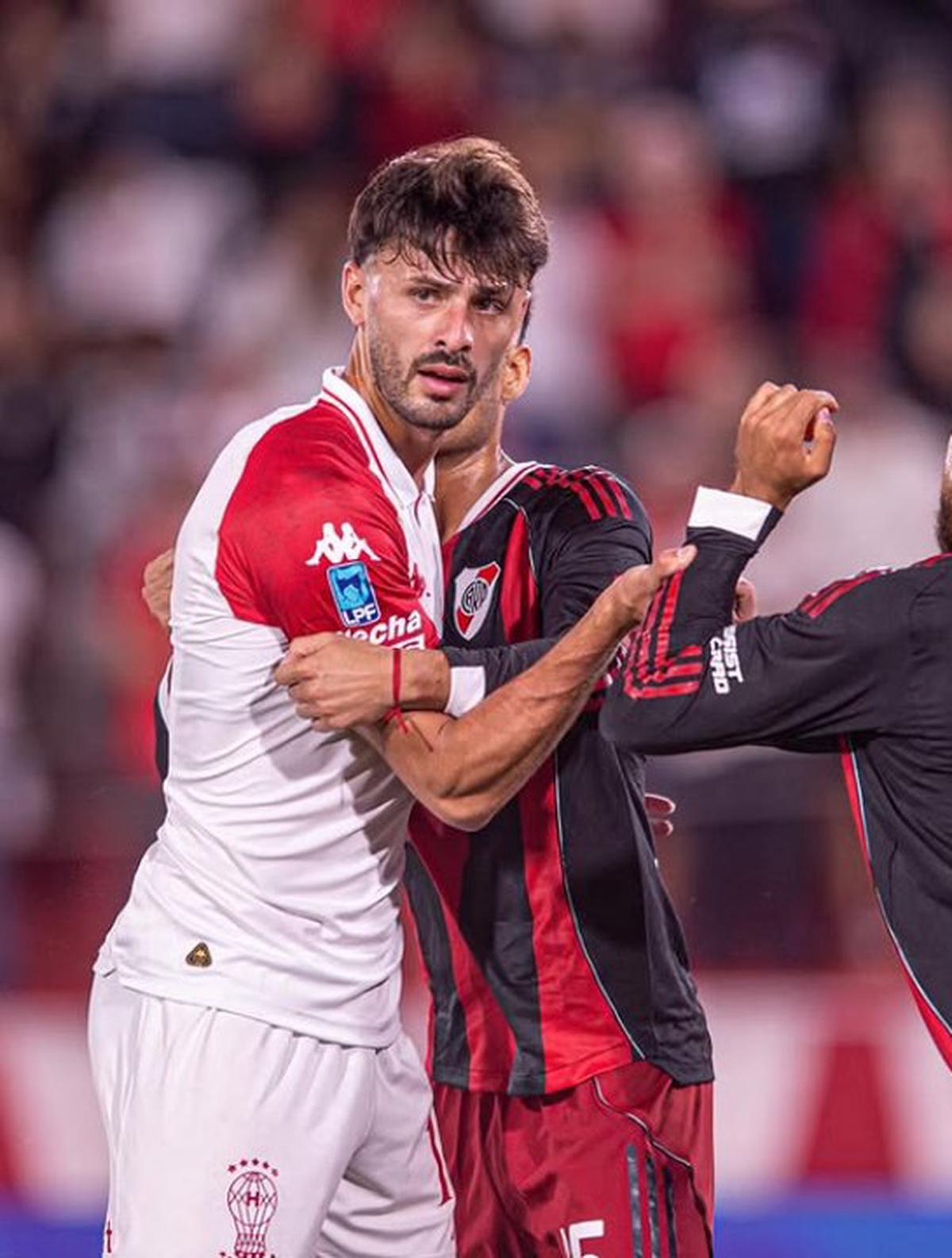 Luciano Giménez durante su paso por Huracán.