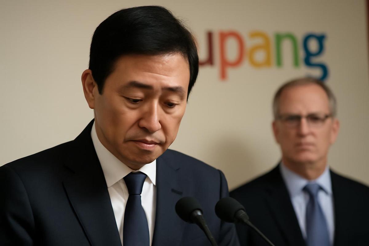 Logo de Coupang en su sede en Seúl