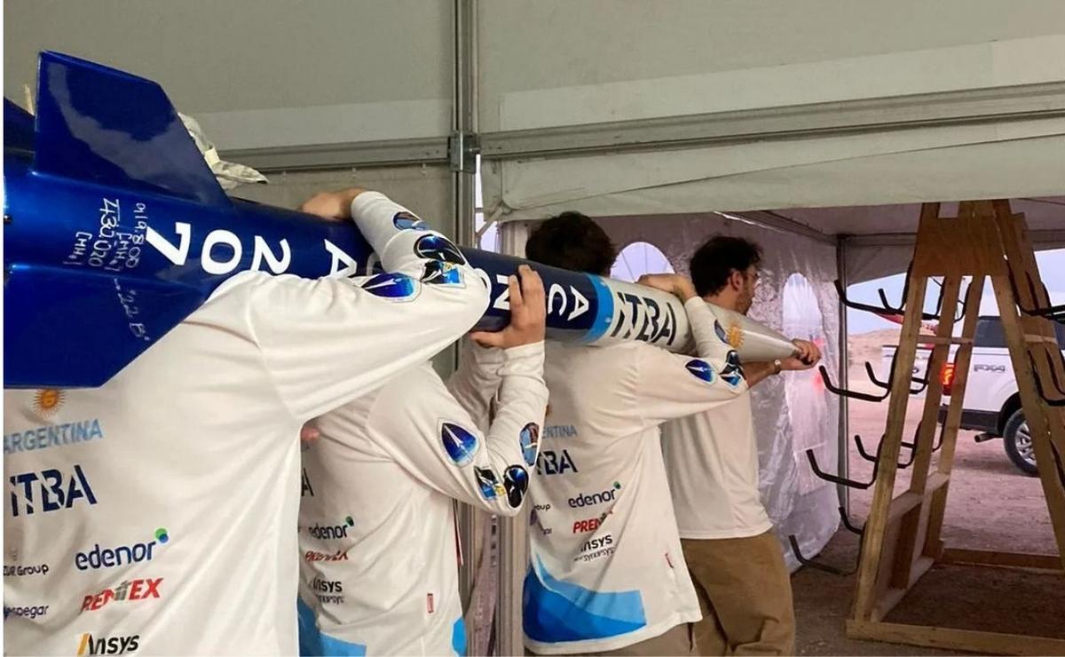 Estudiantes del ITBA ganan una competencia de cohetería. (Foto:Gentileza)