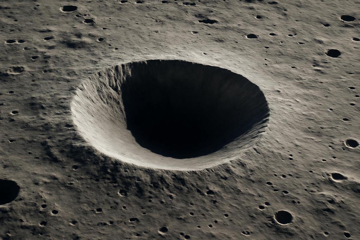 Nuevo cráter en la Luna