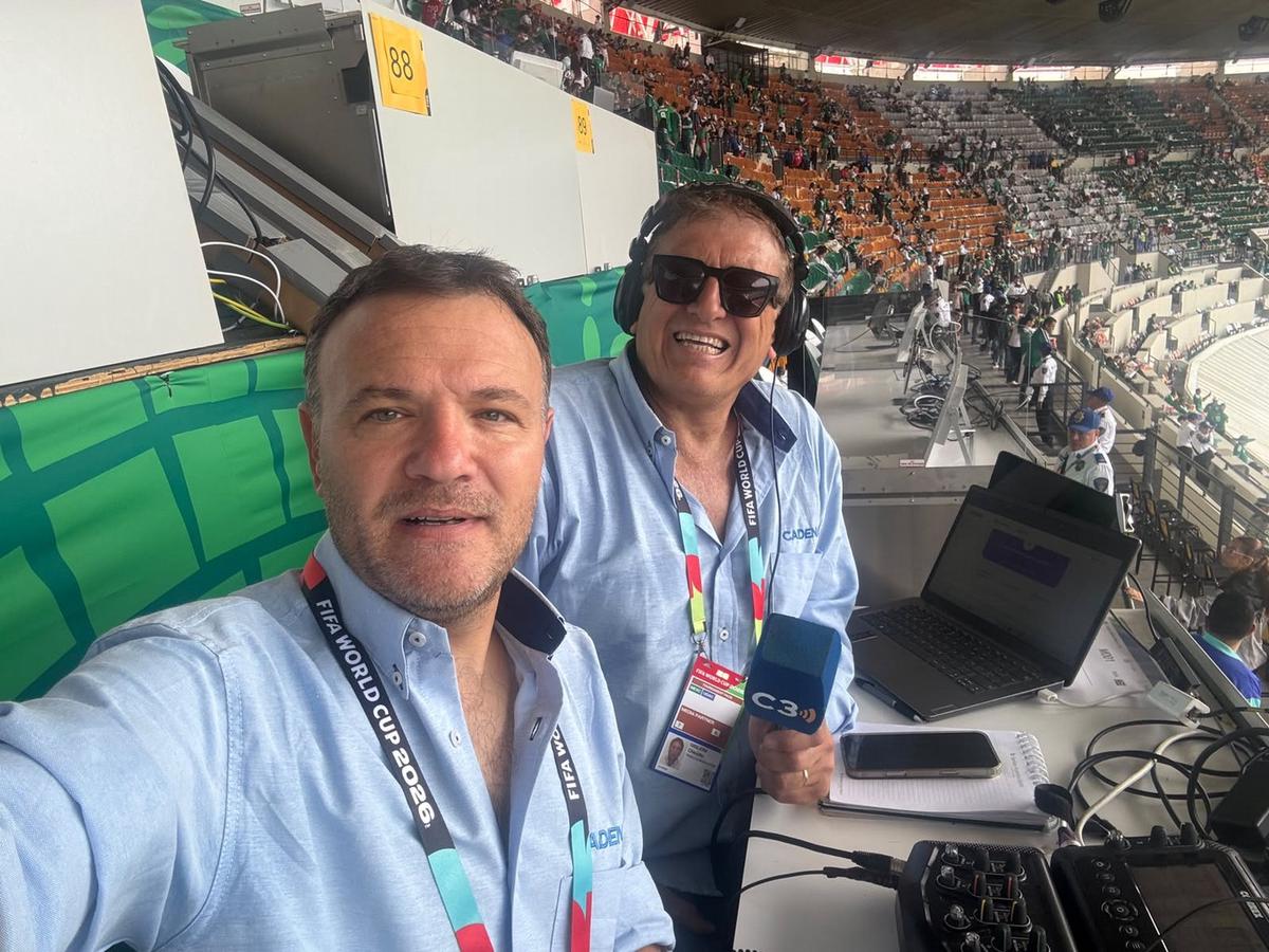 Mauricio Coccolo y Claudio Giglioni, en la apertura del Mundial.