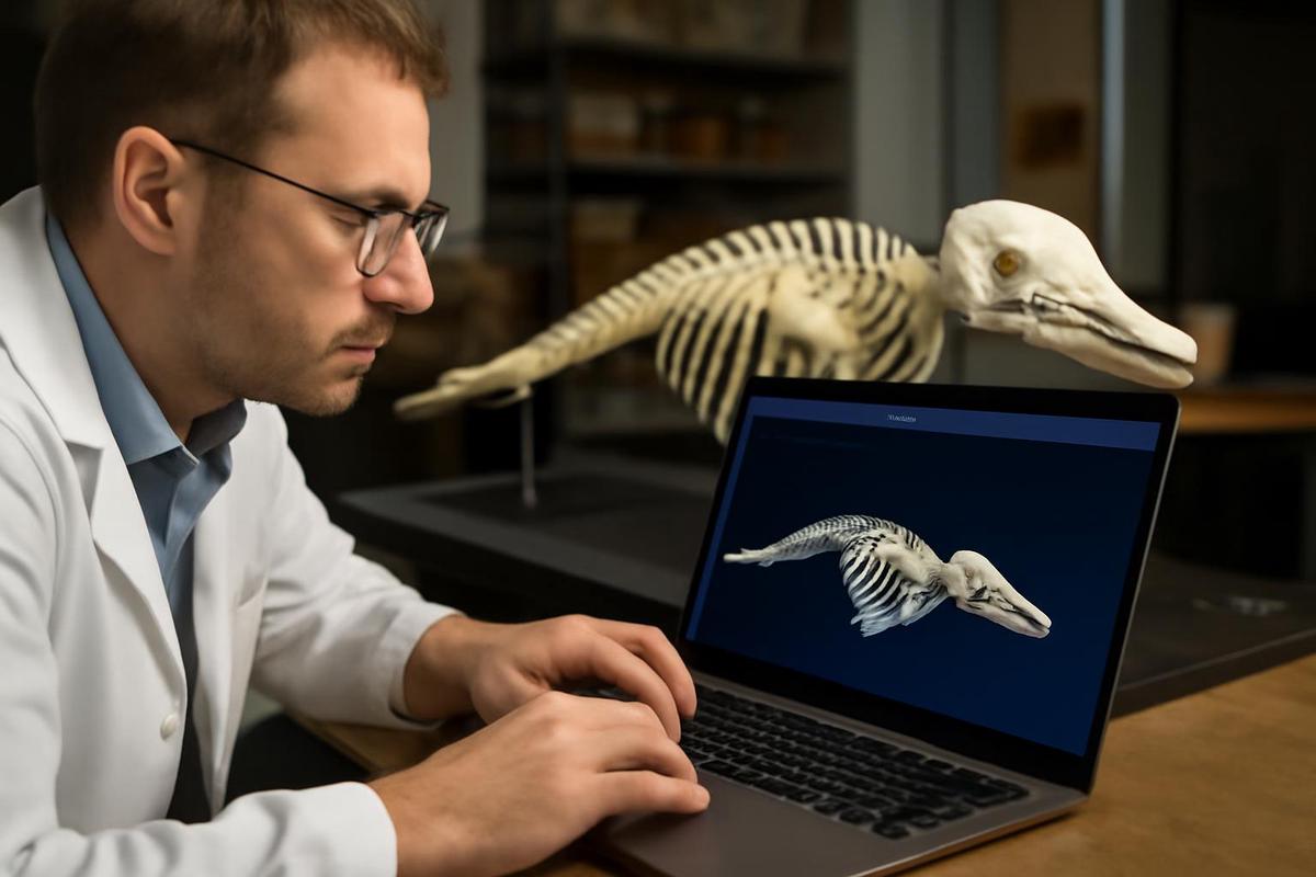 El esqueleto de la vaquita, el mamífero más amenazado del mundo.