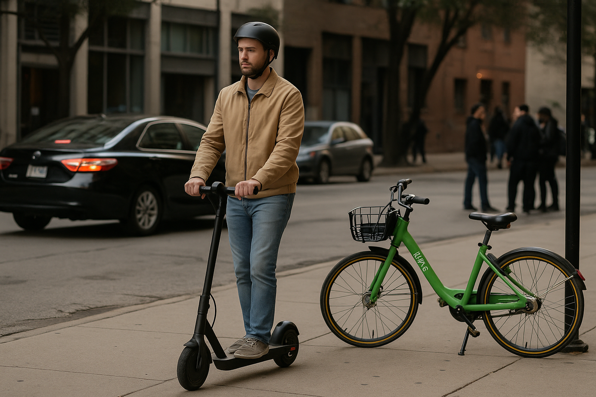 E-scooters en las calles de Chicago