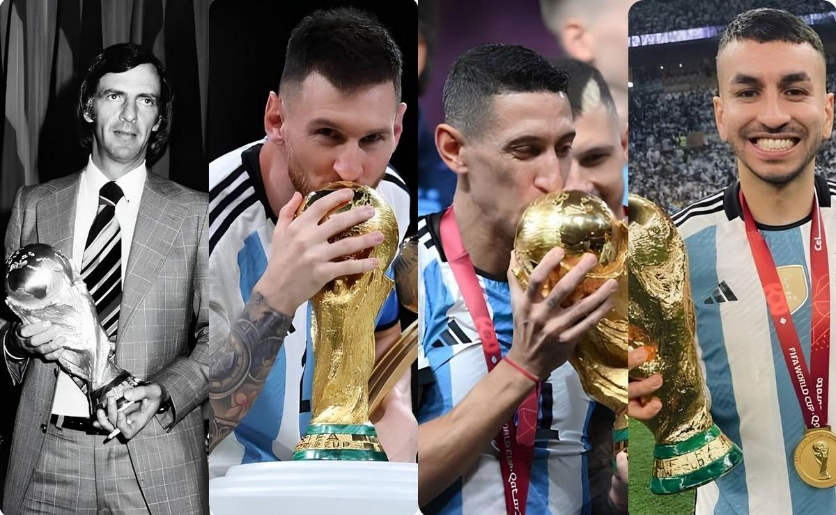 Algunos de los rosarinos campeones del mundo.