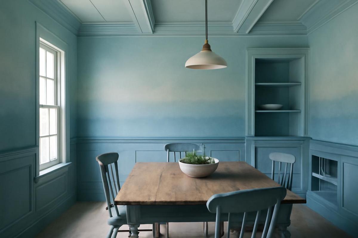 Tendencia de pintura degradé en interiores