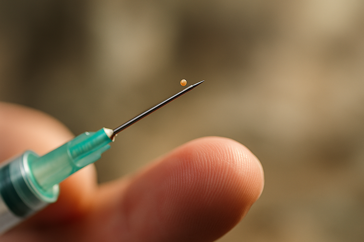 Antena inyectable para implantes médicos