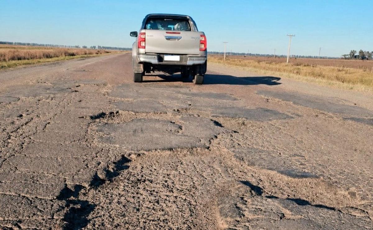Una ruta destruida.