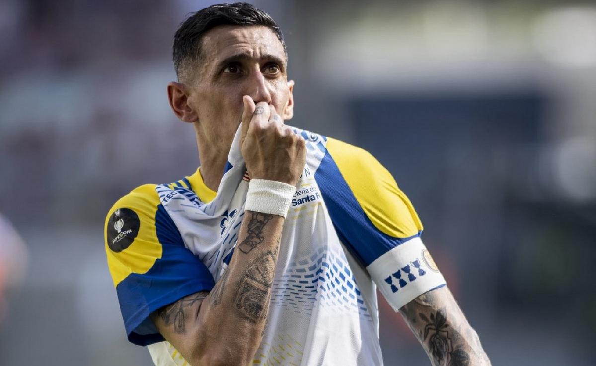 Doblete de Di María en el partido entre Central y Estudiantes por la Supercopa.