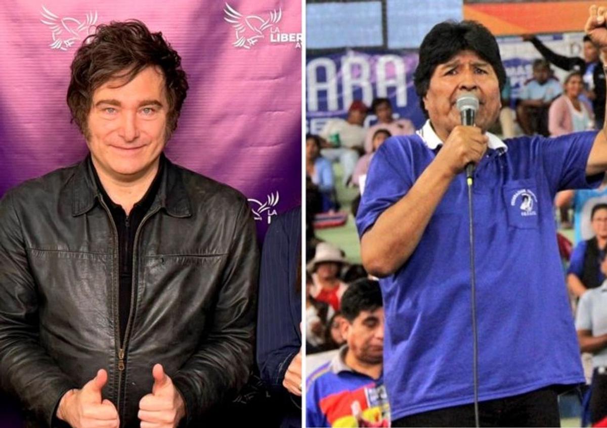 Javier Milei y Evo Morales.