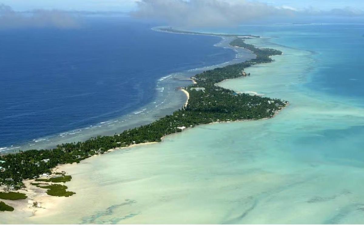 FOTO: La isla remota de Kiritimati, en el Pacífico Sur.