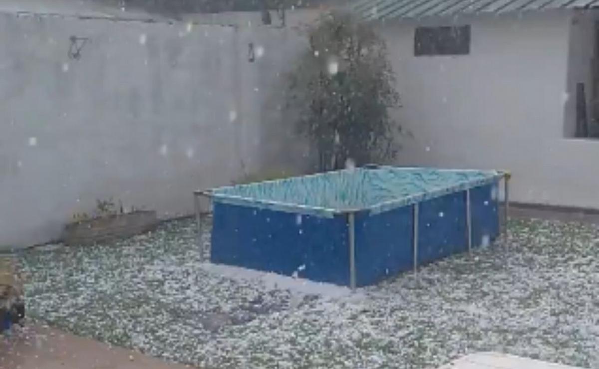 La piedra se hizo sentir en Córdoba. (Foto: Gentileza @Carogloriosa)