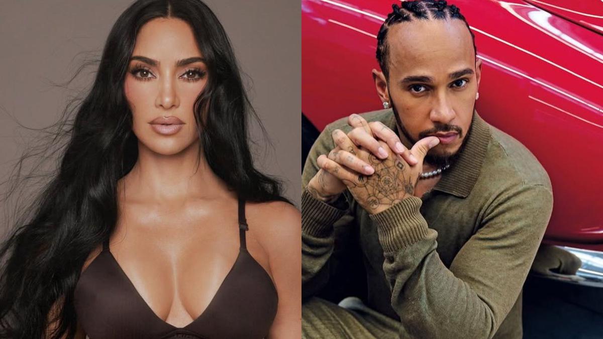 Captaron a Kim Kardashian y Lewis Hamilton en una escapada romántica. Foto: Agencia NA (Redes)