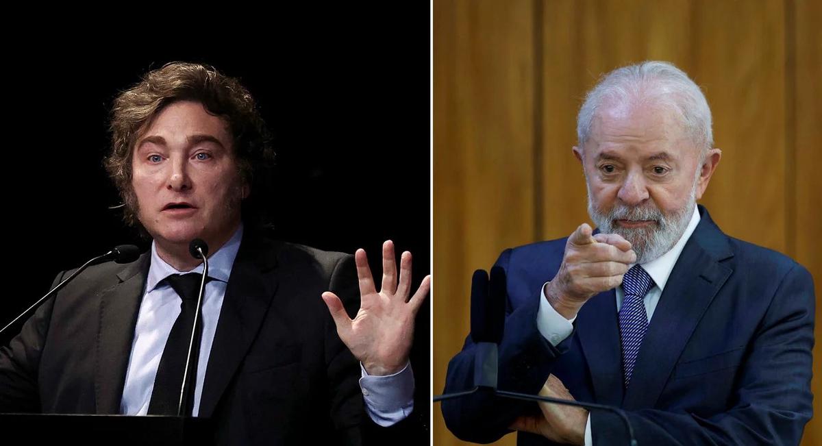 Presidentes Javier Milei, de la Argentina, y Luis Inacio Da Silva, de Brasil