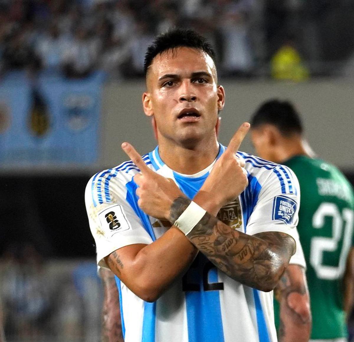 El doblete de Lautaro Martínez para Argentina ante Puerto Rico. CLAUDIO FANCHI/ARCHIVO/NA