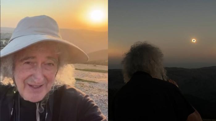 Brian May compartió su experiencia del eclipse solar total desde Teruel en redes sociales