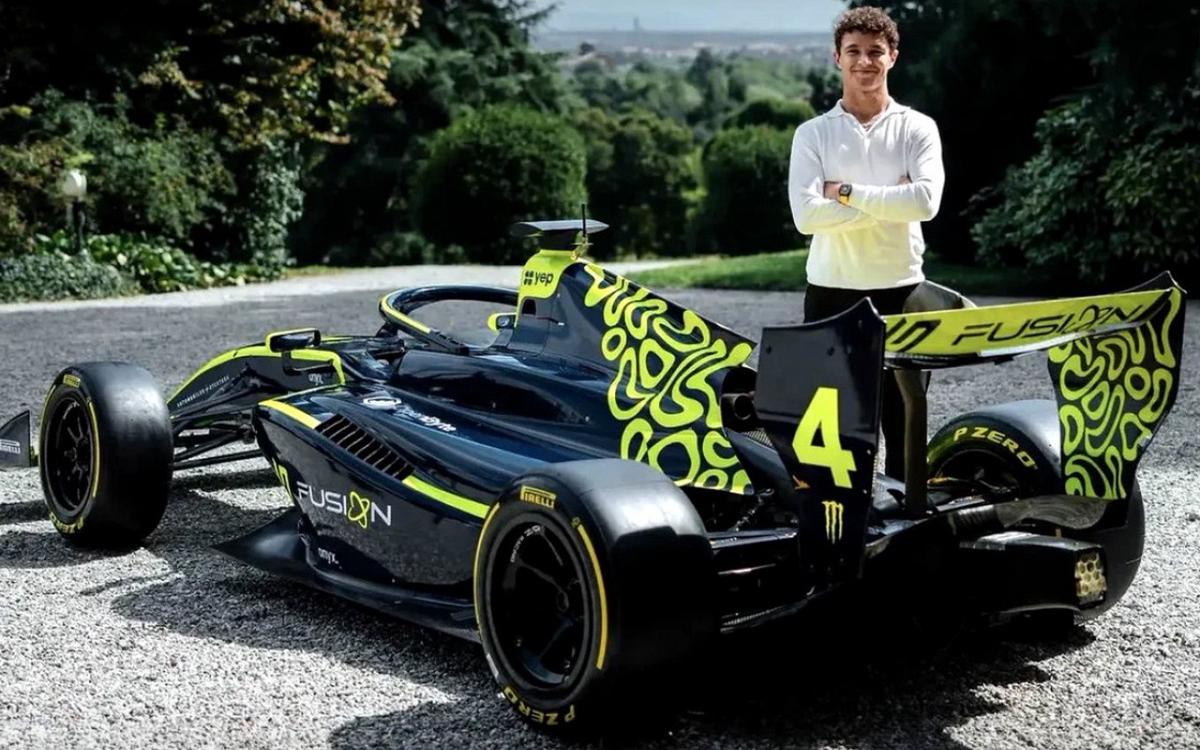 En un hermoso solar, cercano a Monza, Norris presentó el proyecto LN4