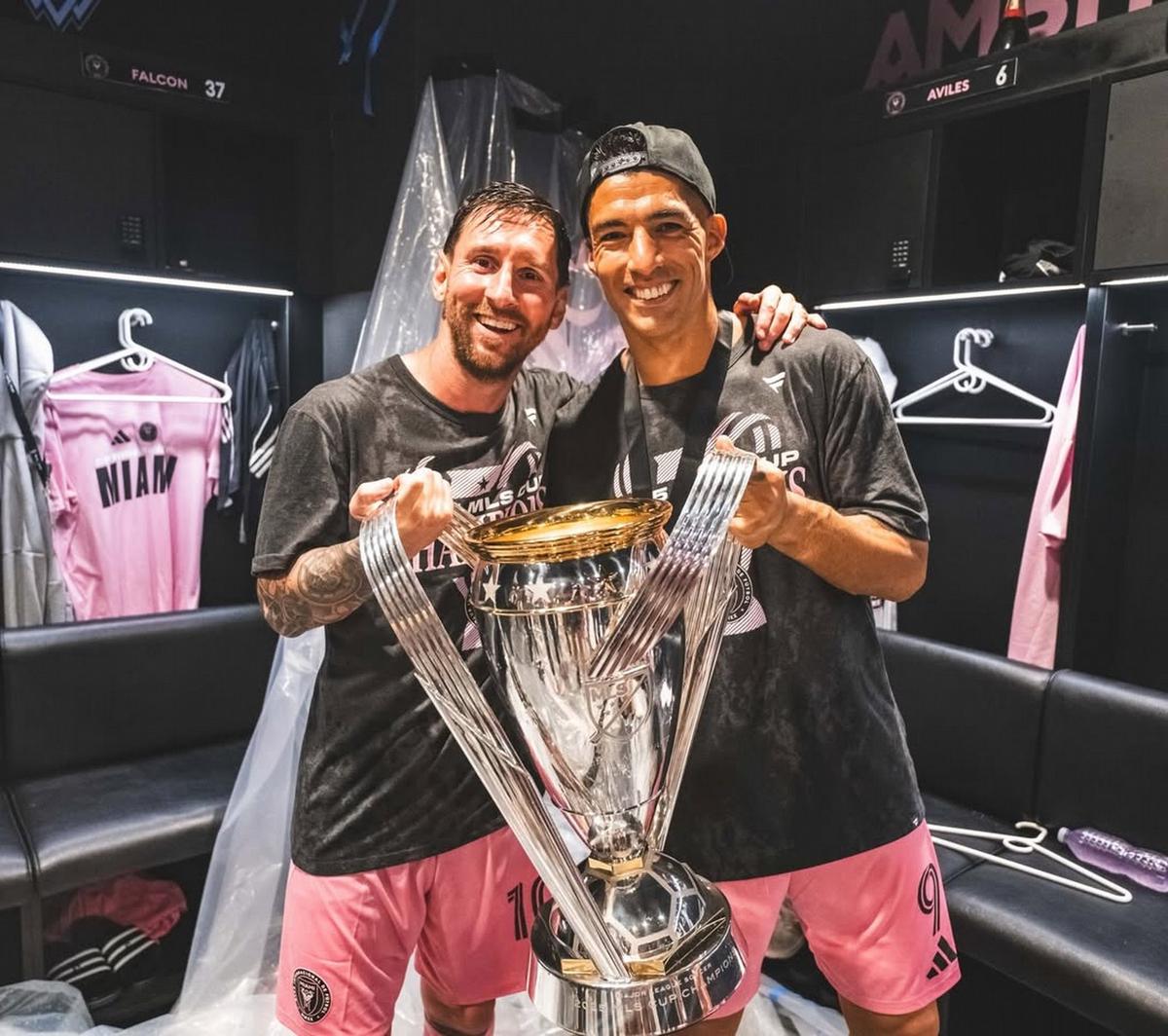 El astro rosarino celebró el título de Inter Miami.