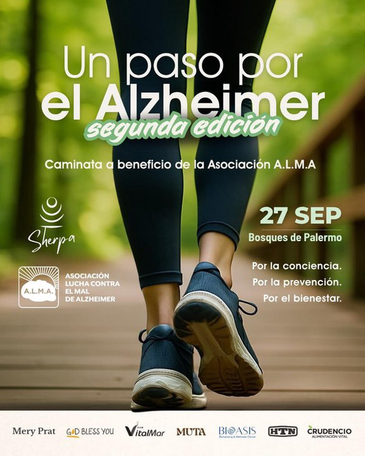 Caminata solidaria por el Alzheimer en los Bosques de Palermo este 27 de septiembre