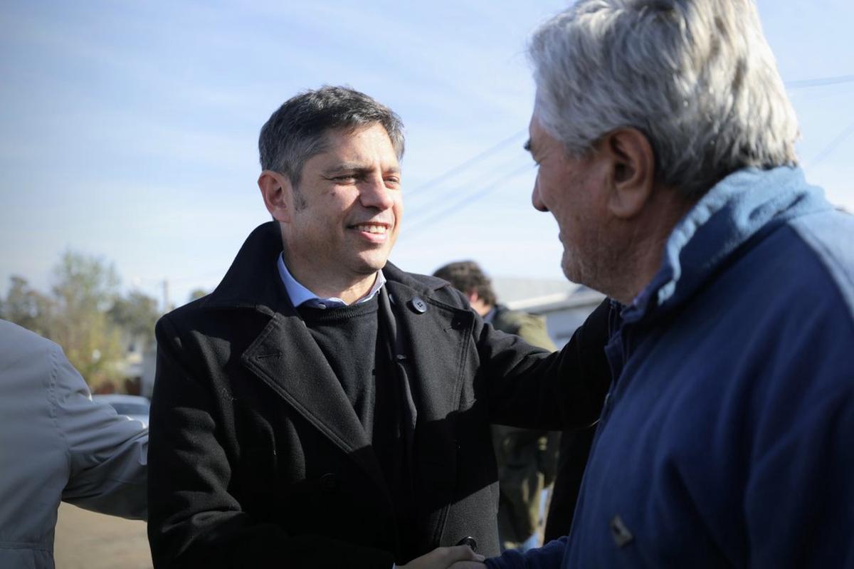 Axel Kicillof en Carlos Tejedor. Foto: PBA/NA.