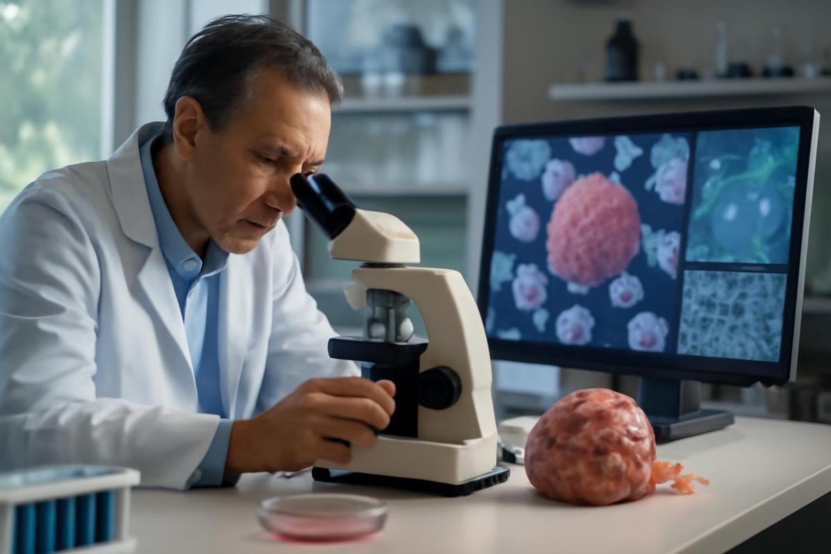 Células T luchando contra el cáncer