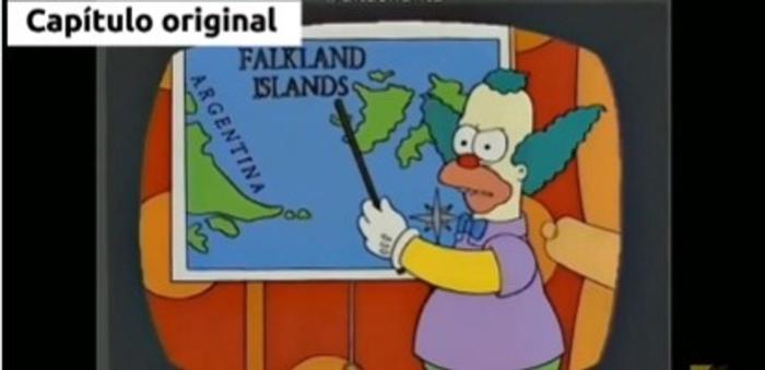 Telefe elimina escena de "Los Simpson" que hacía referencia a las Malvinas