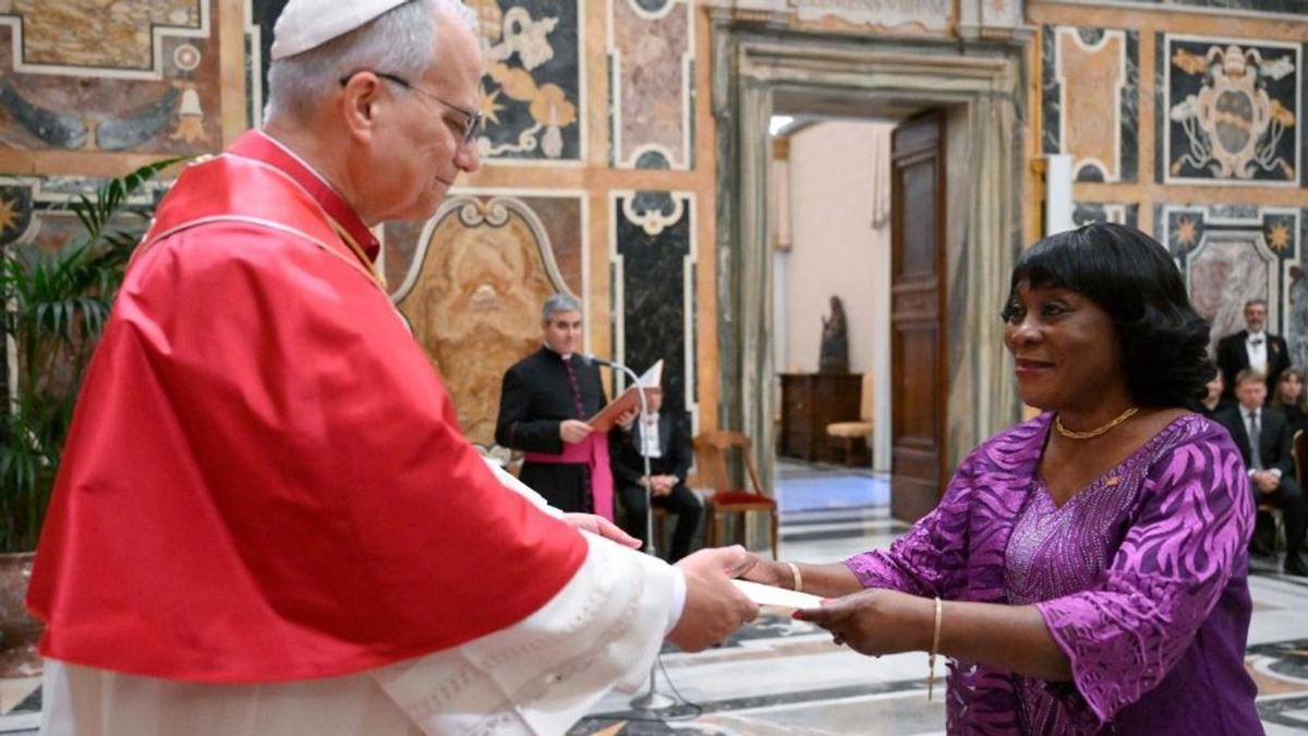 El papa León XIV recibió a los nuevos embajadores ante la Santa Sede. Foto: Agencia NA/Vaticans News.