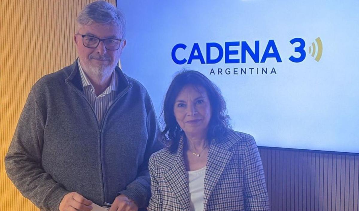 Sergio Suppo y Alejandra Conti, en el estudio de Cadena 3.