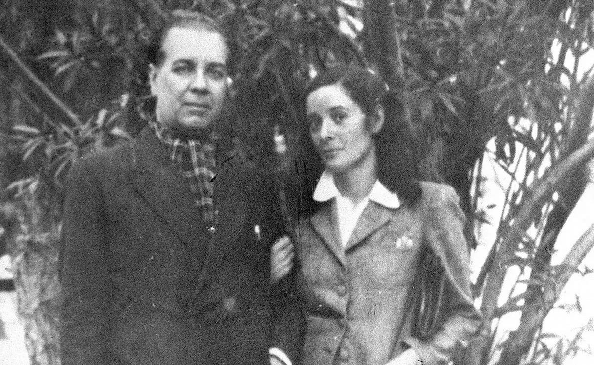 Jorge Luis Borges y Estela Canto.