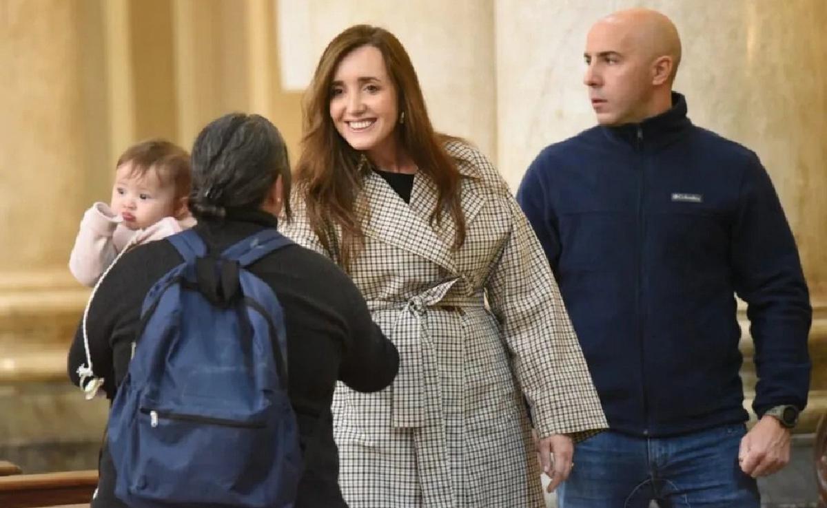 Victoria Villarruel visitó este martes Rosario. (Foto: gentileza)
