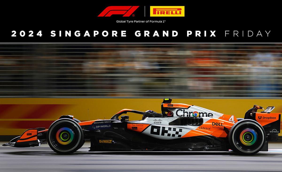 FOTO: Lando Norris (M.Laren) ha sido el más rápido en la primera jornada de Singapur.