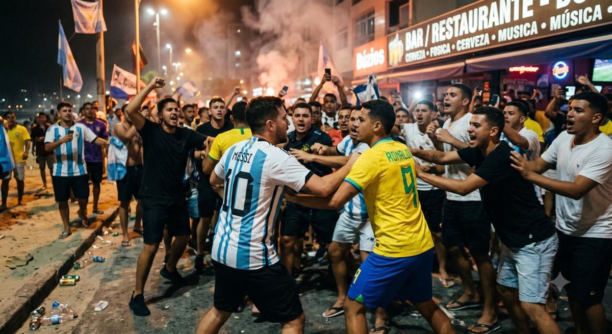 Peleas en Brasil.