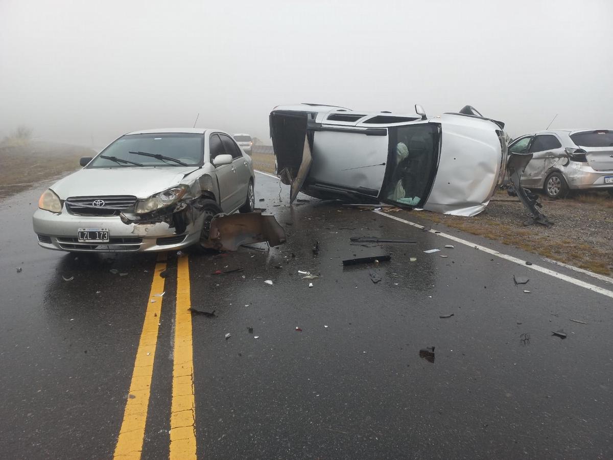 Fuerte accidente en Copina. (Foto: Cadena 3).