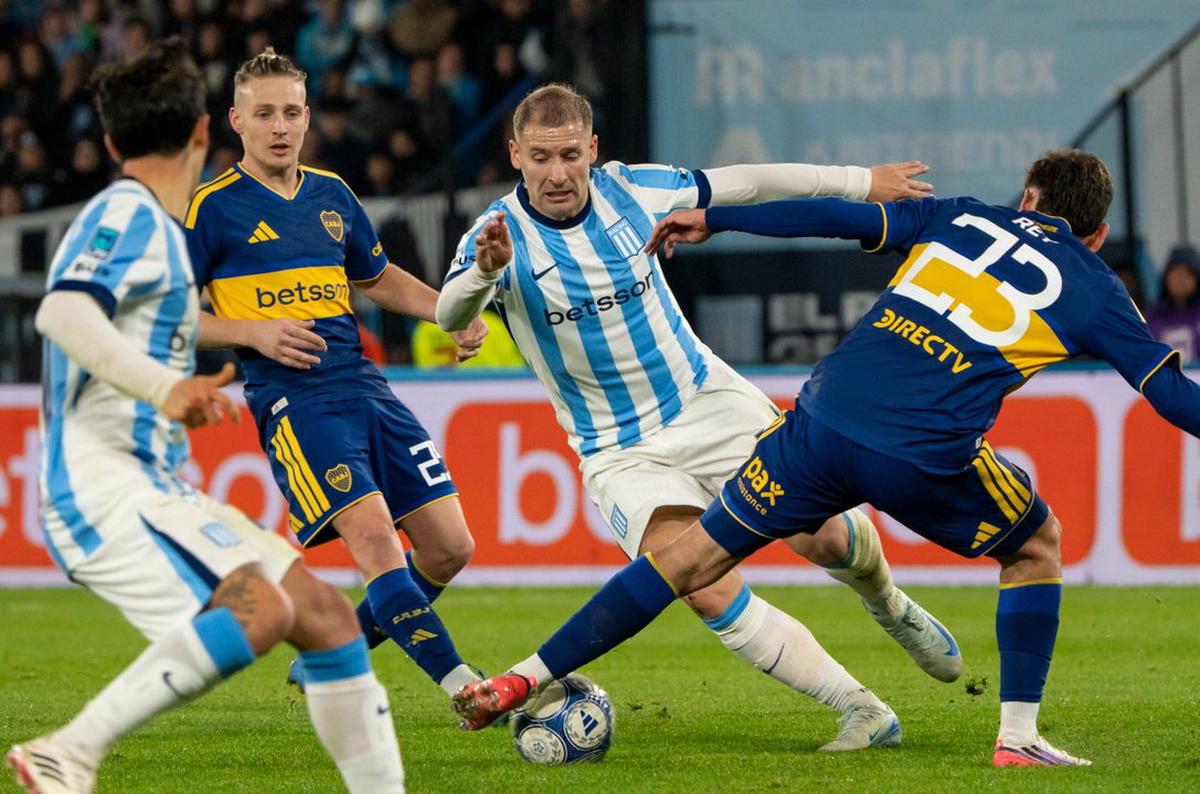 Racing y Boca igualaron en Avellaneda este domingo.