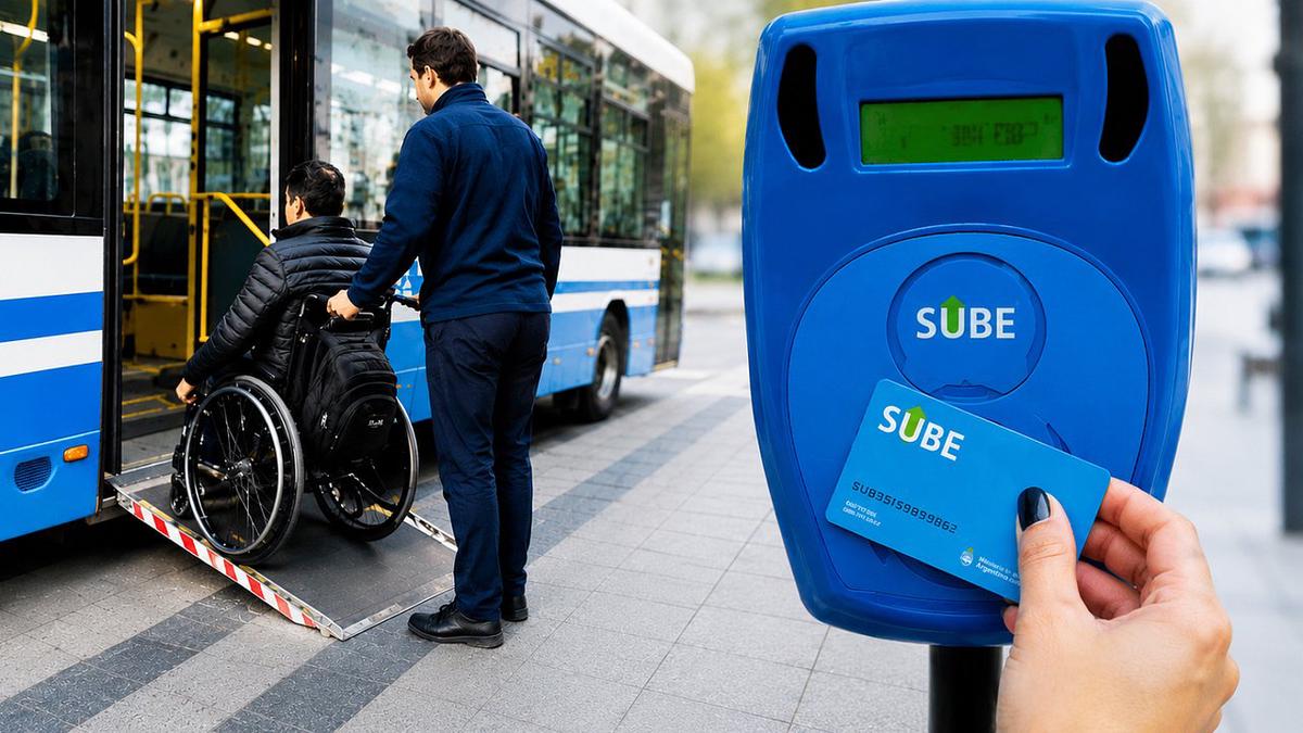 Nuevo sistema de tarjeta SUBE permite viajes gratis a personas con discapacidad