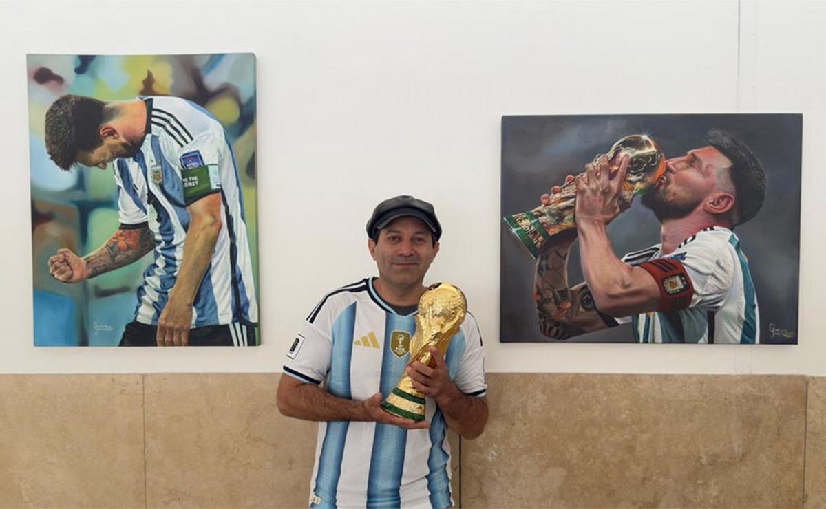 Muestra de Messi en Rosario realizada por Javier Martínez.
