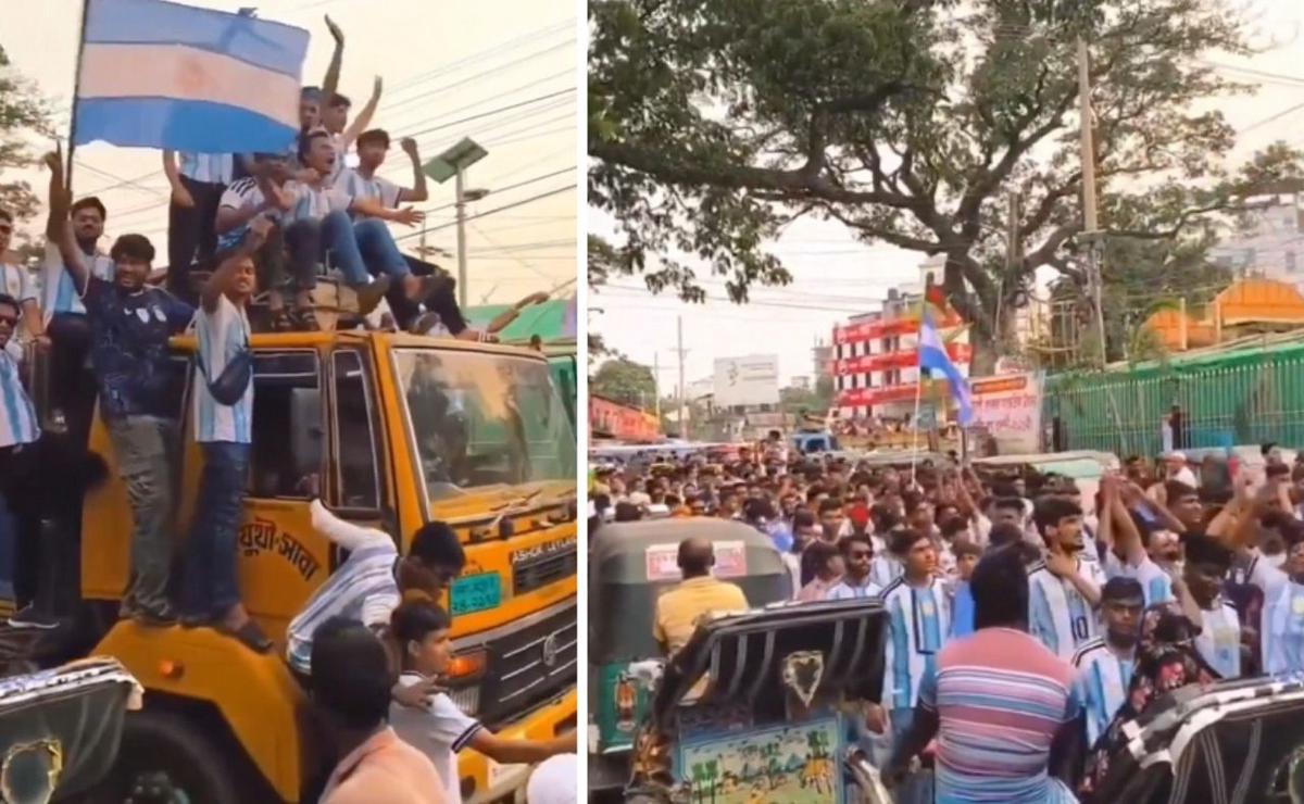 La pasión por Argentina en Bangladesh. (Capturas)