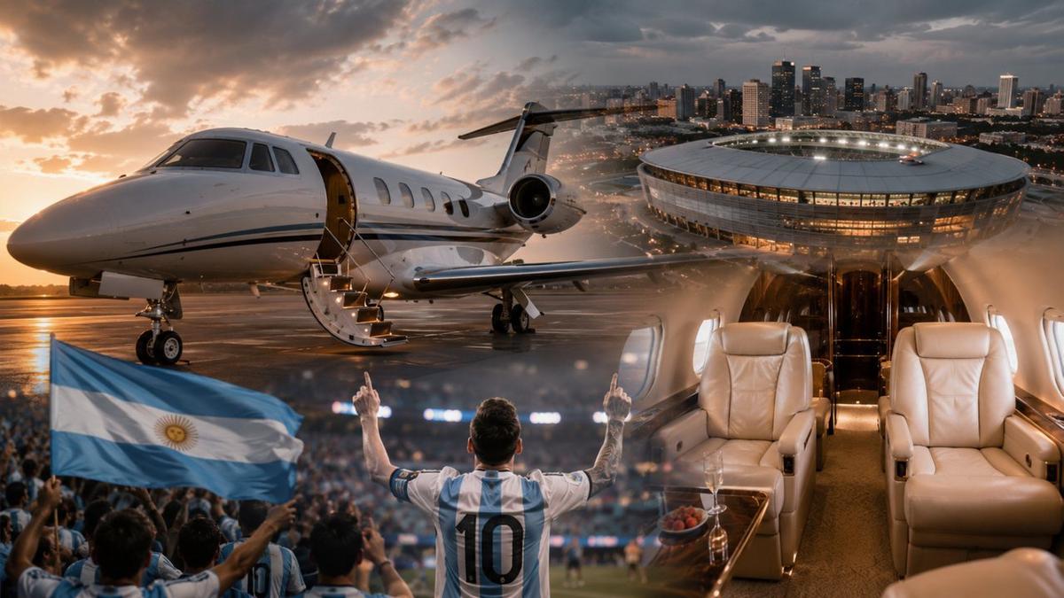 Lujo total: así es el jet privado de USD 53.000 que lleva hinchas argentinos desde Miami hasta Kansas City para alentar a la Selección ante Suiza