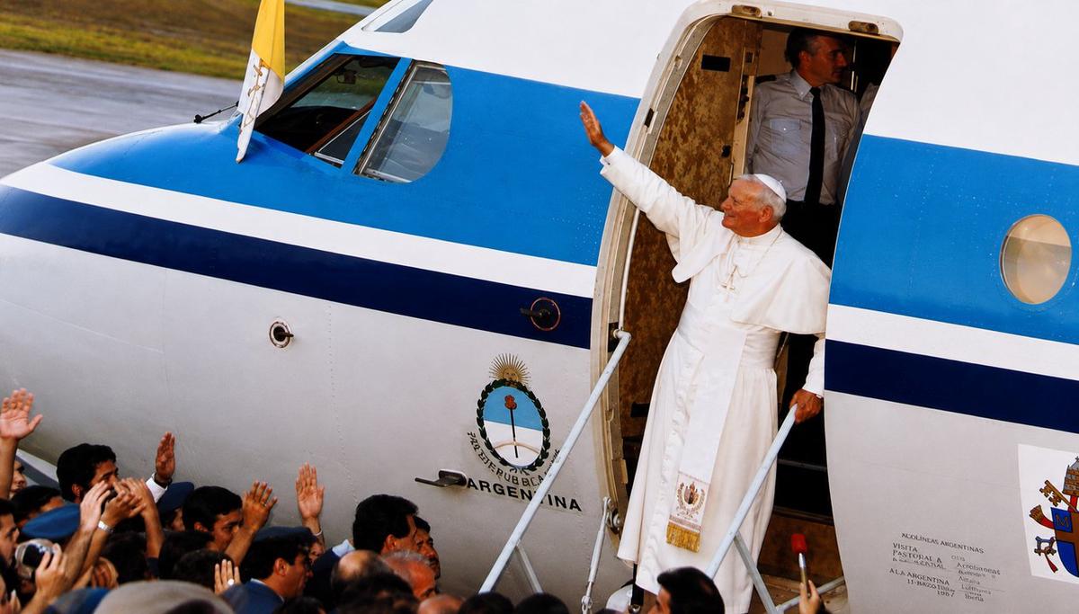 El Papa Juan Pablo II visitó la Argentina en 1987.