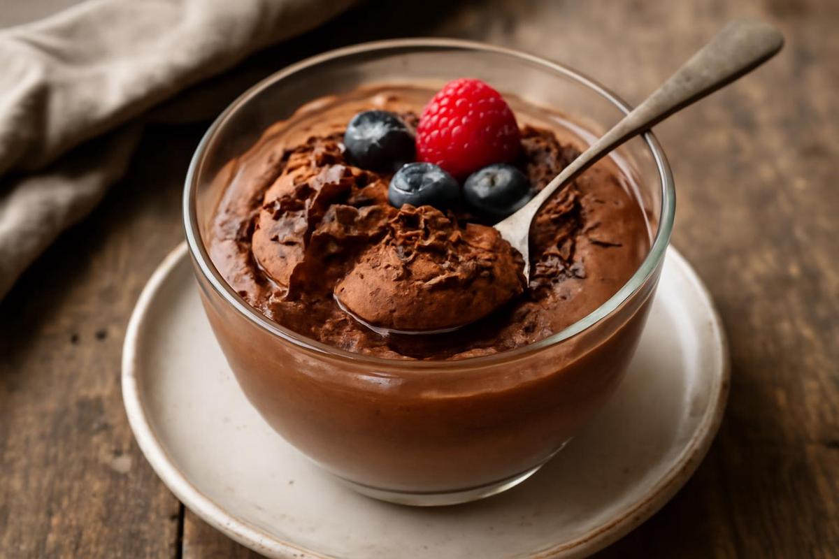 Mousse de chocolate de Alain Ducasse