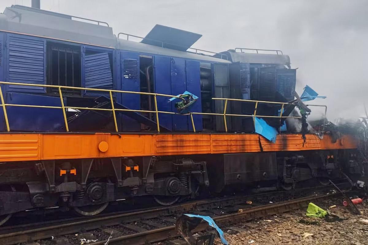 Así quedó el tren atacado donde iba Boris Jonhson. (Foto: Ukrainian Ukrzaliznytsia Railway).