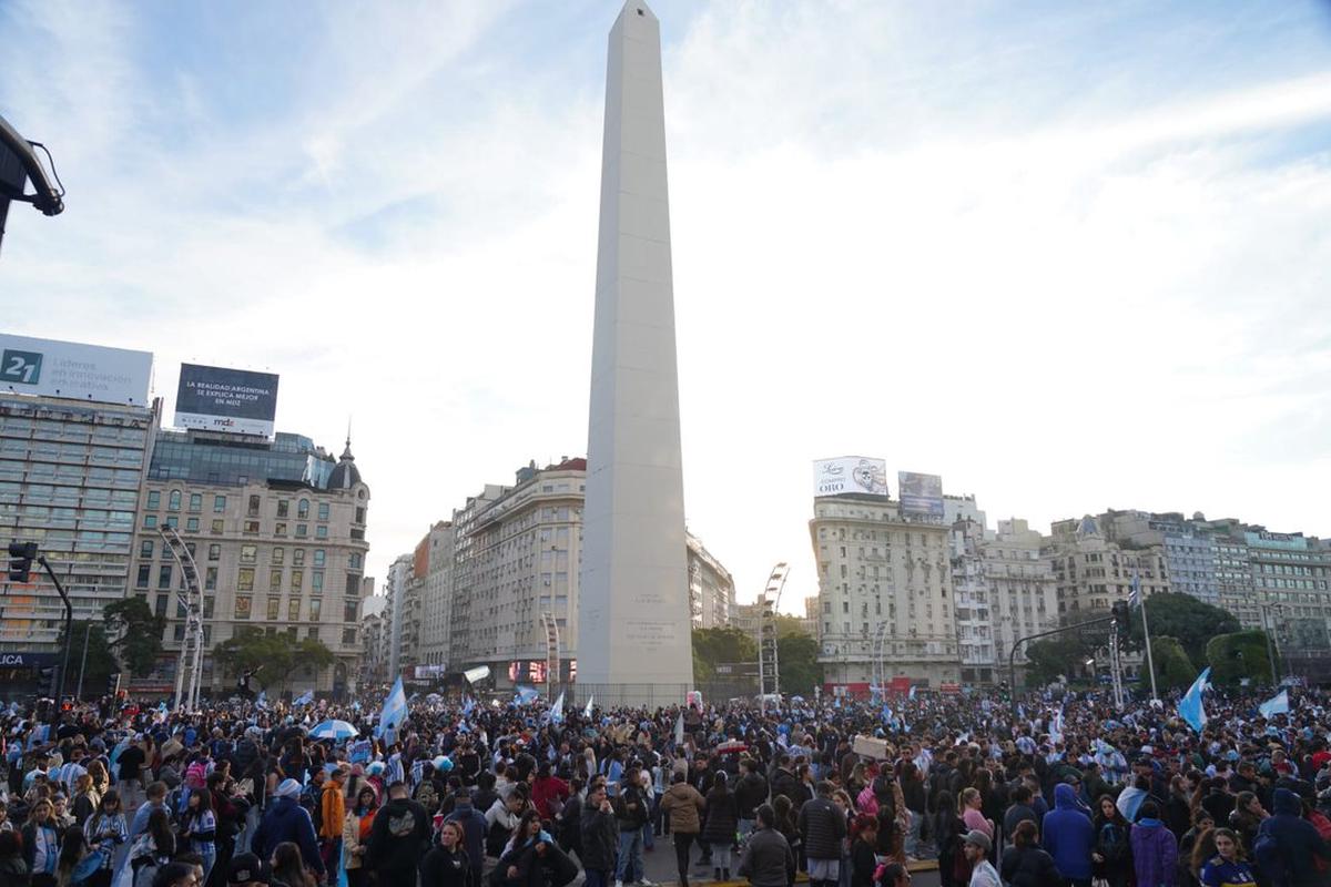 El Obelisco recibió una nueva celebración argentina en un Mundial.