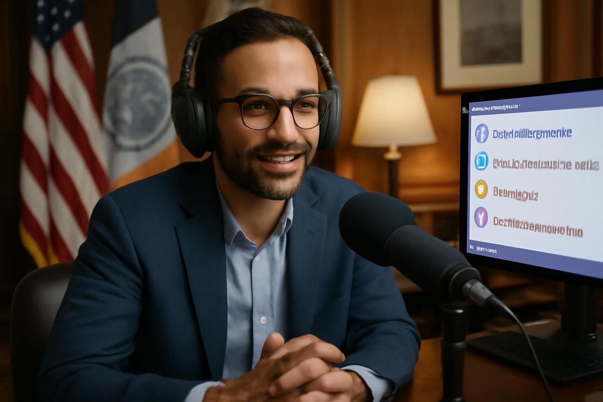 El alcalde Zohran Mamdani en su transmisión por Twitch