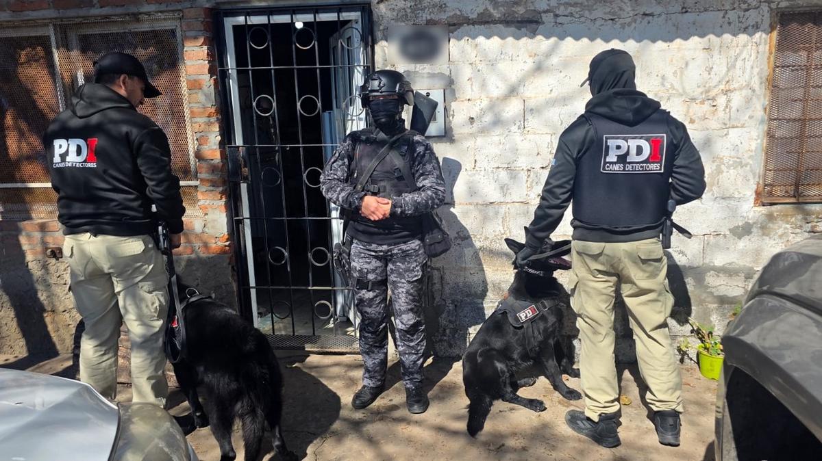 Personal de la PDI durante el operativo