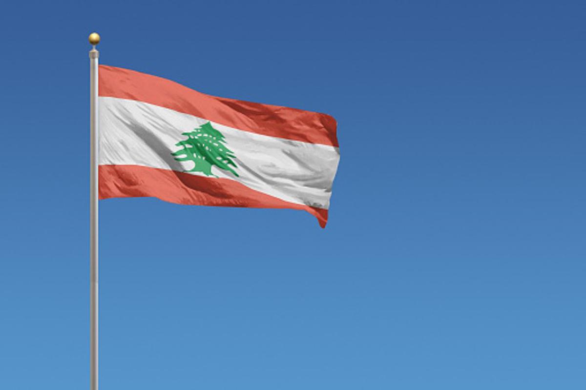 La bandera del Líbano.